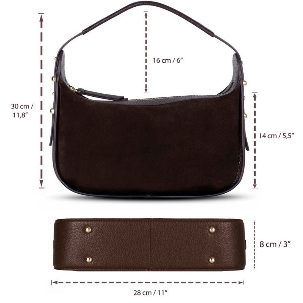 Dolcezza Women’s Suede Leather Bag – Suede Leather Women’s Tote & Shoulder Bag for Everyday Elegance | Minimal & Handcrafted