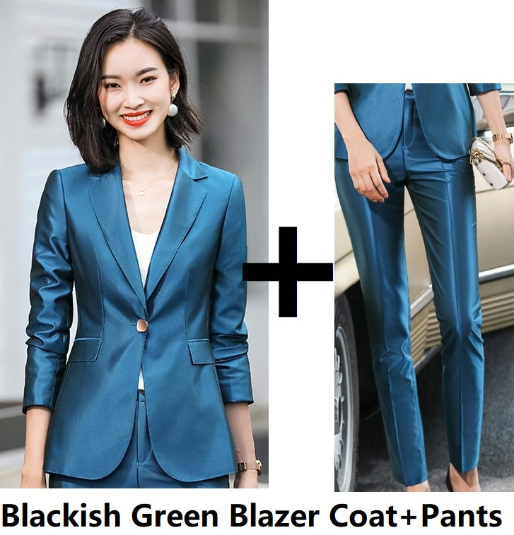 Acetate Suit Suit Female High Sense Professional Wear.