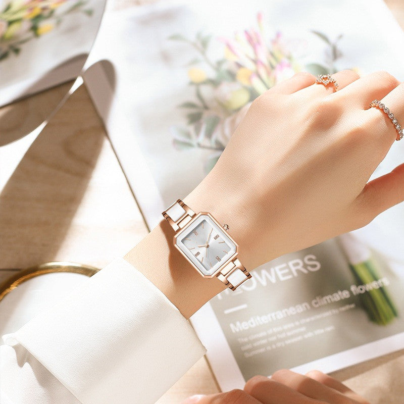 Women's Fashion Ceramic Square Watch