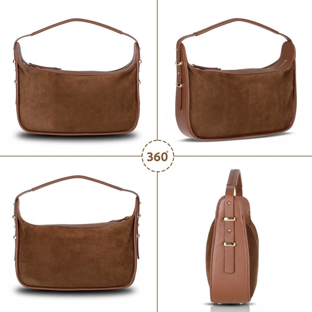 Dolcezza Women’s Suede Leather Bag – Suede Leather Women’s Tote & Shoulder Bag for Everyday Elegance | Minimal & Handcrafted