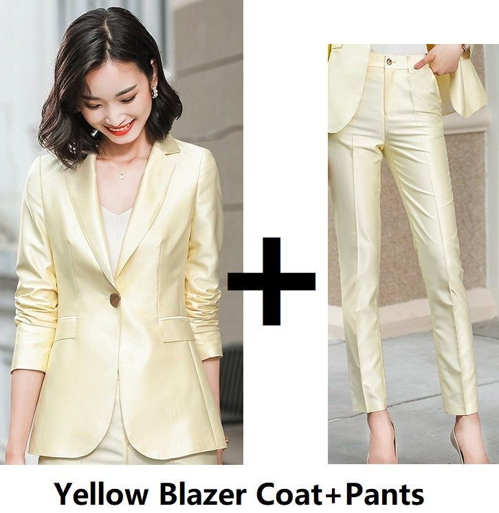 Acetate Suit Suit Female High Sense Professional Wear.