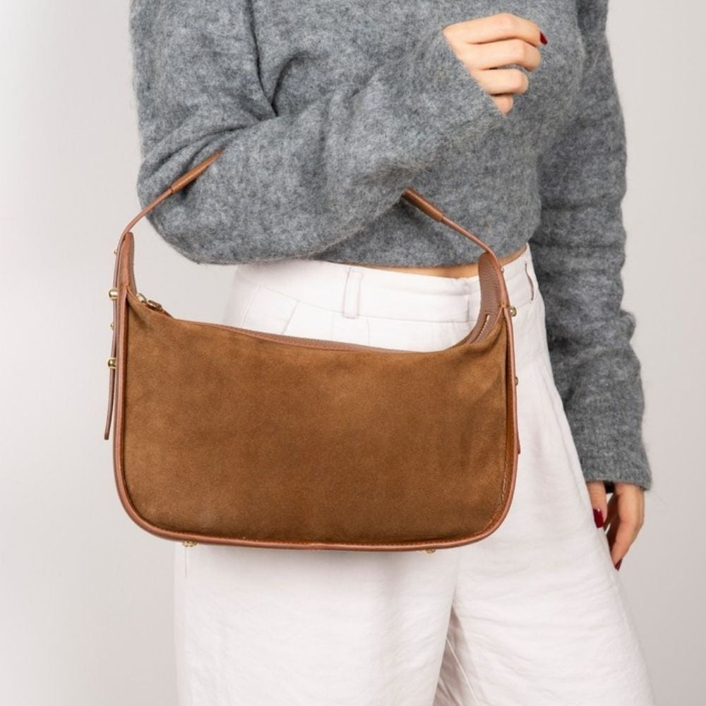 Dolcezza Women’s Suede Leather Bag – Suede Leather Women’s Tote & Shoulder Bag for Everyday Elegance | Minimal & Handcrafted