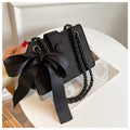 Fashion Silk Scarf One-Shoulder Diamond Chain Bag (See size chart where applicable)