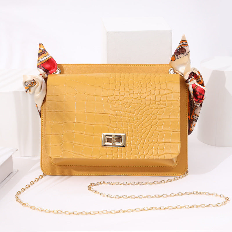 Pattern silk scarf bag