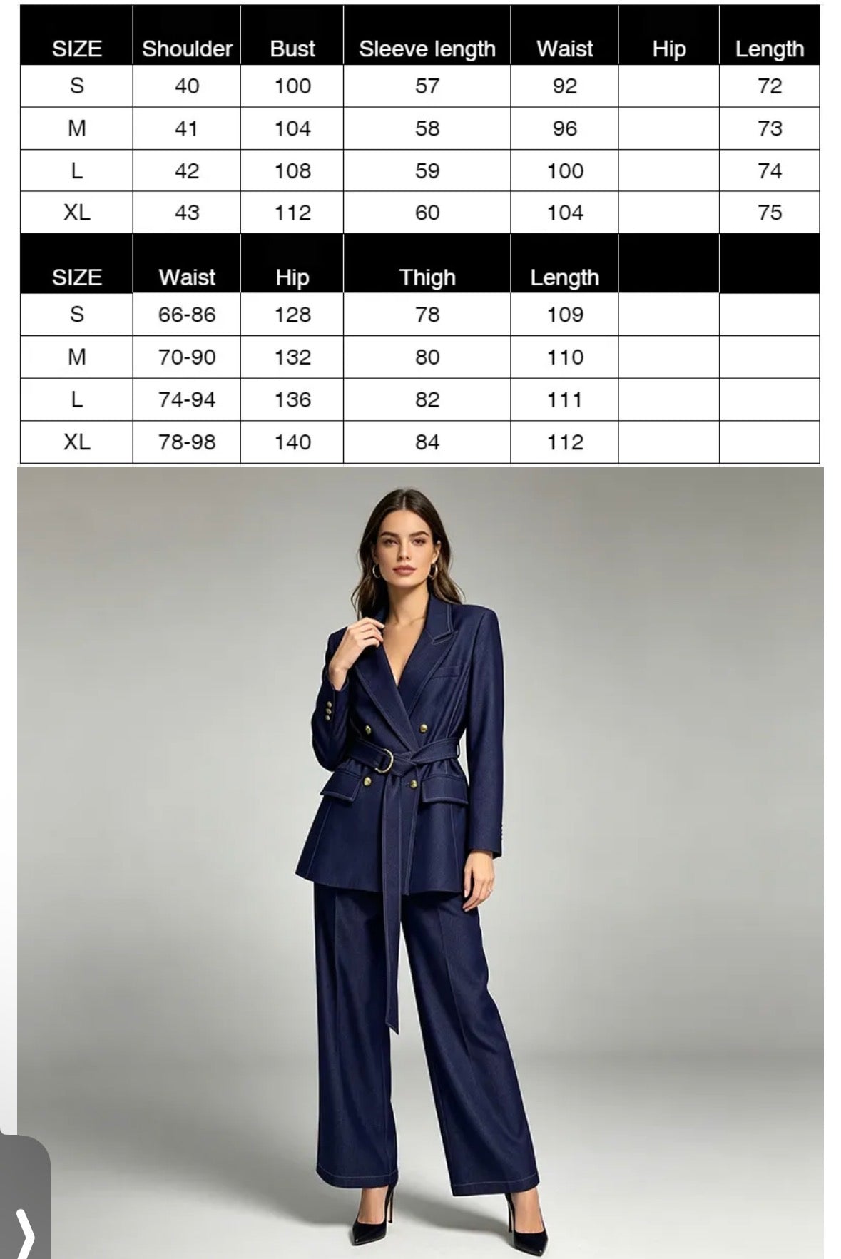 Korean-style Designer Blazer And Trousers Set For Women