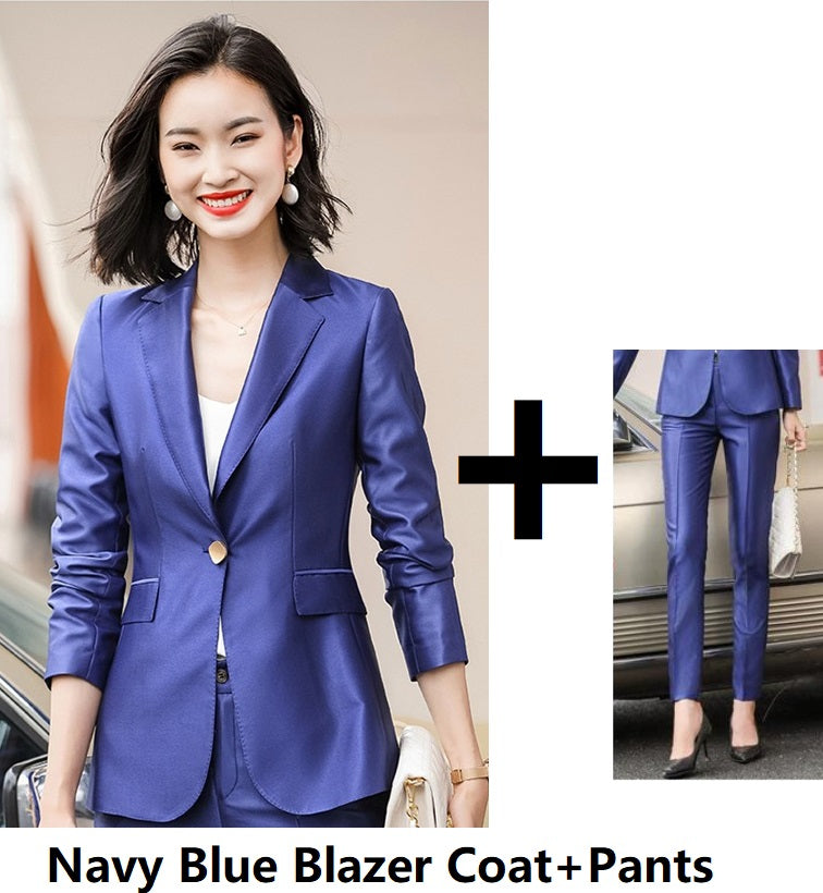 Acetate Suit Suit Female High Sense Professional Wear.