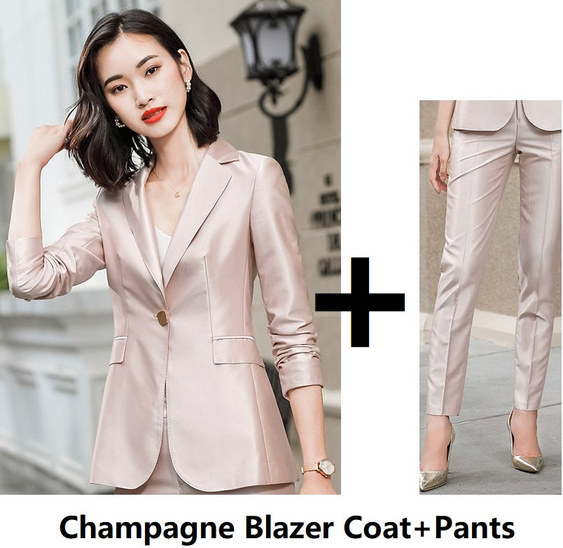 Acetate Suit Suit Female High Sense Professional Wear.