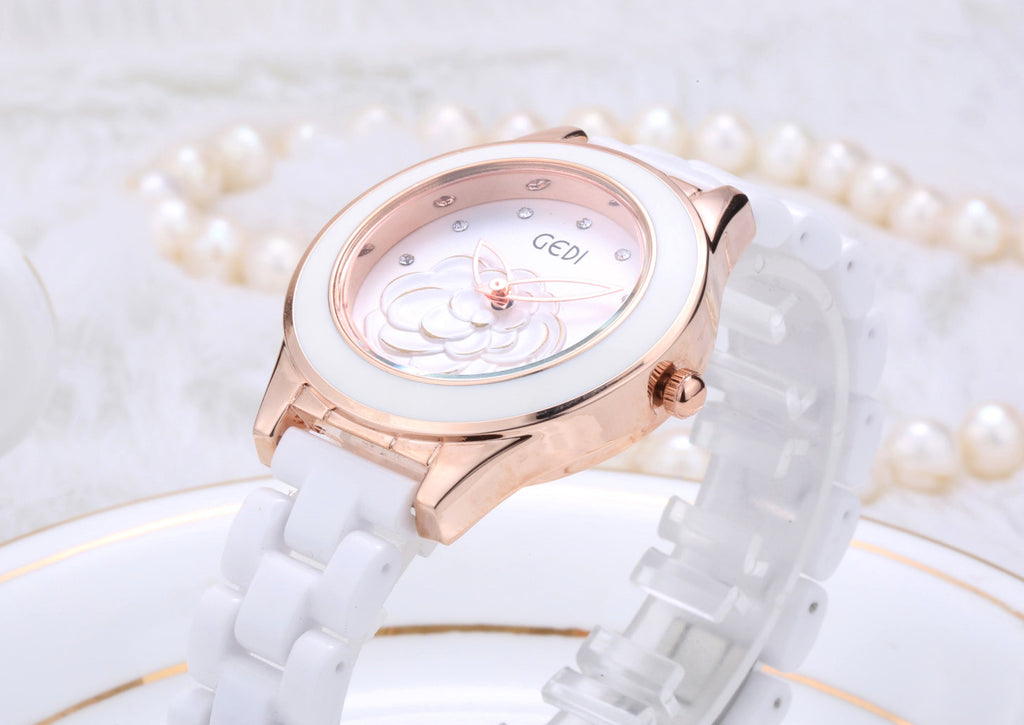 Trendy Fashion Waterproof Ladies Ceramic Watch (See size chart where applicable)