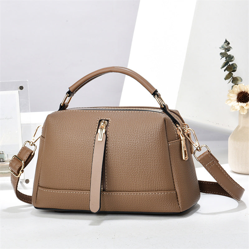 Carmine Classy Handbag - Selling Custom Logo New Fashion Small Square PU Leather Crossbody Shoulder Bag Zipper Large Capacity Casual Woman's Handbag