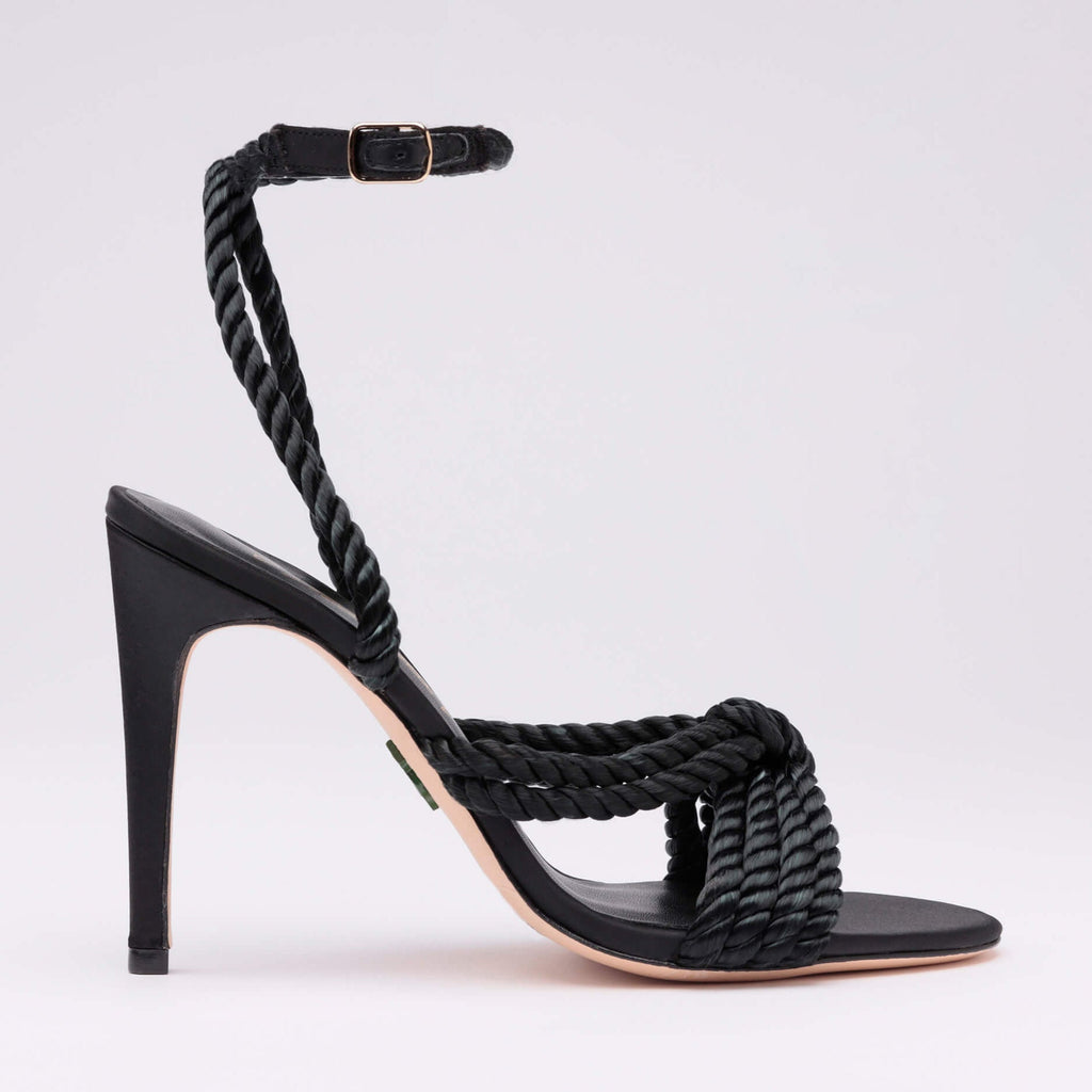 Michaela V Selene Satin heels • Black (See size chart where applicable)