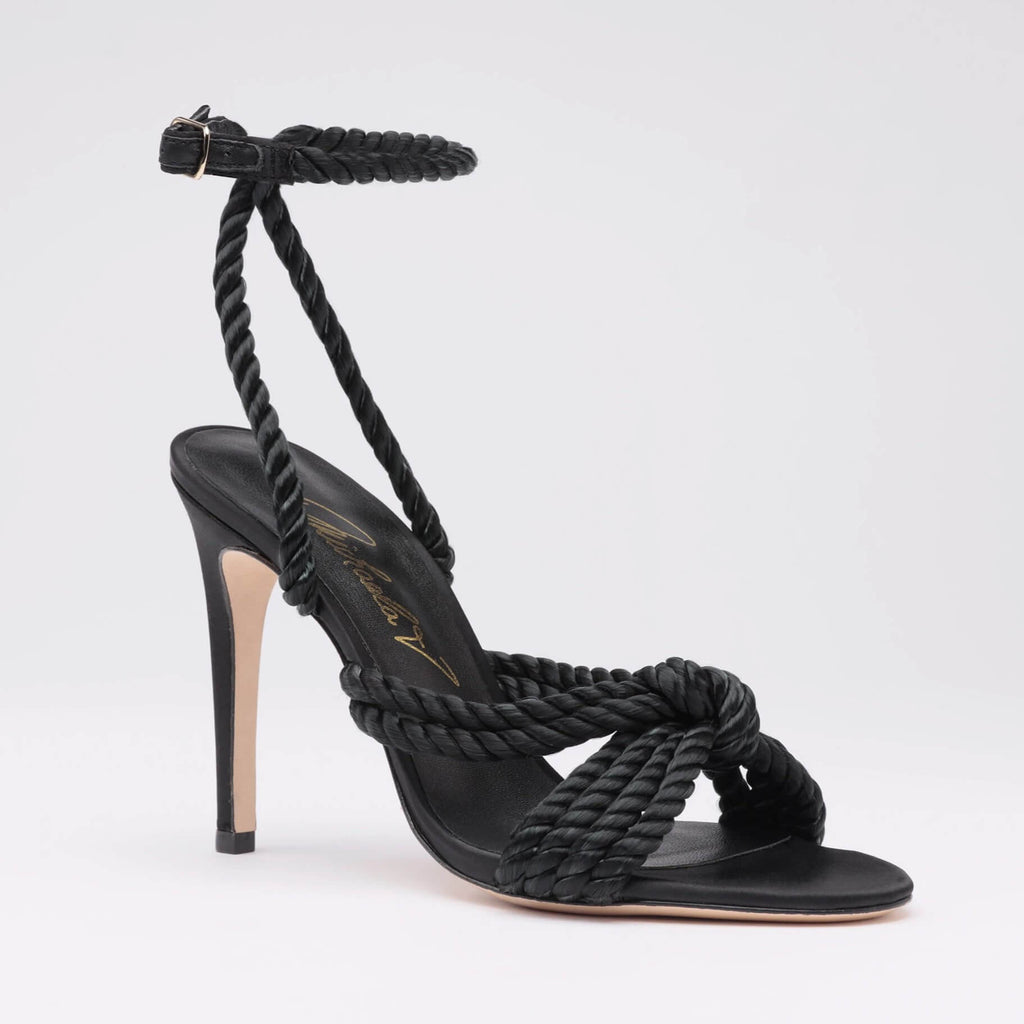 Michaela V Selene Satin heels • Black (See size chart where applicable)