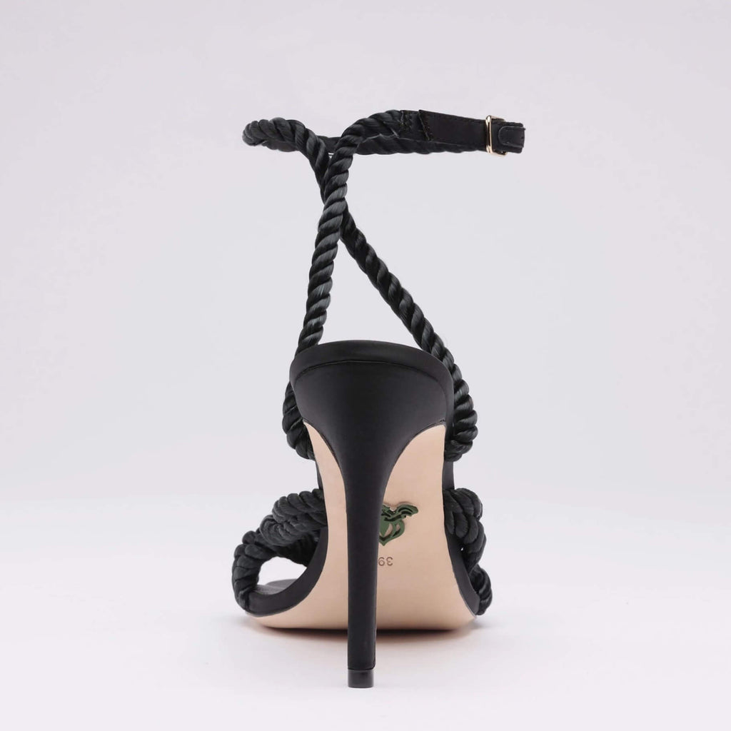 Michaela V Selene Satin heels • Black (See size chart where applicable)
