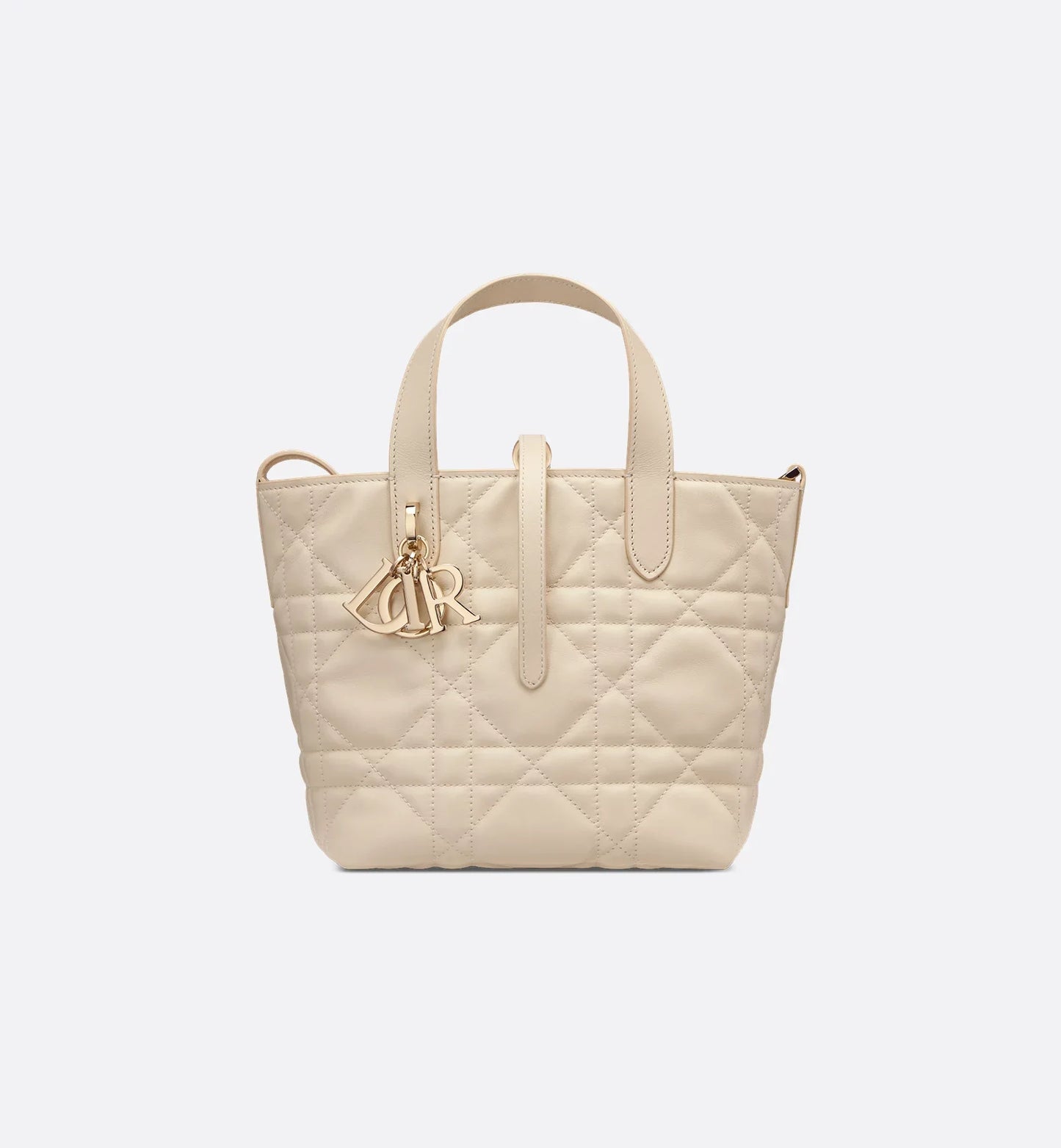 Small Toujours Vertical Tote Bag Powder Beige Macrocannage Calfskin