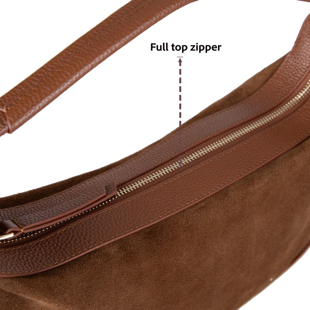 Dolcezza Women’s Suede Leather Bag – Suede Leather Women’s Tote & Shoulder Bag for Everyday Elegance | Minimal & Handcrafted
