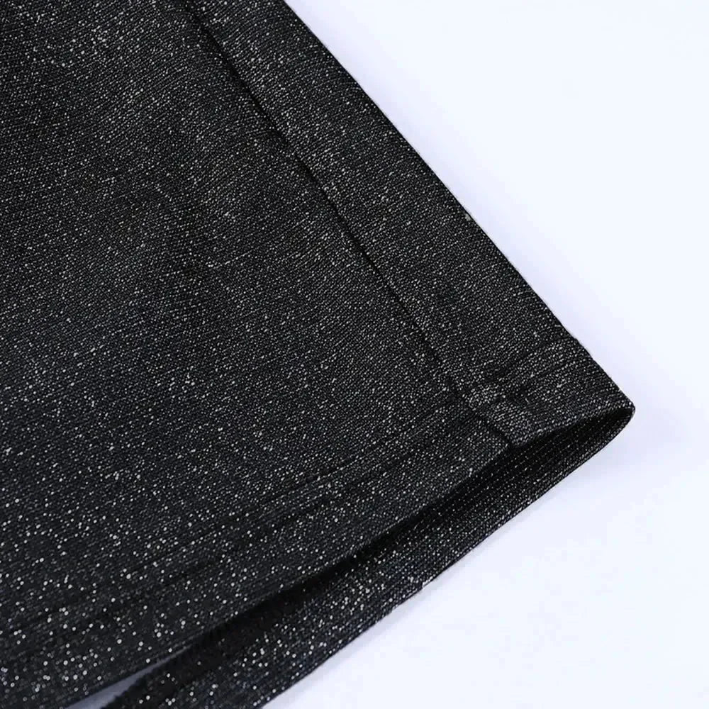 Sexy 90s Cowl-Neck Rave Dress - Glitter Y2K Clubwear | Femstylo