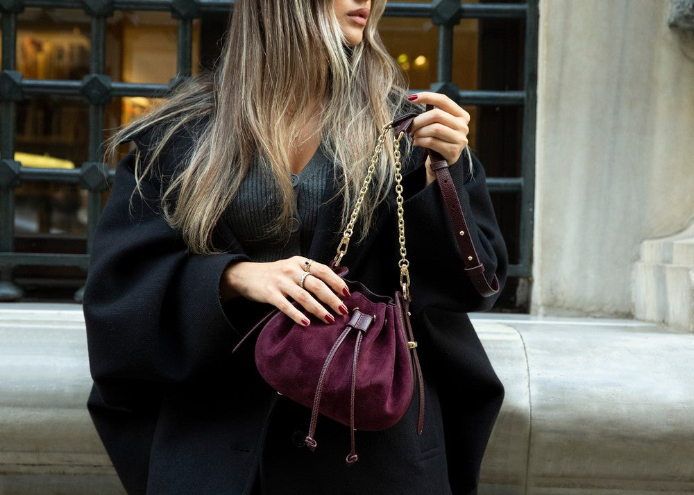 Valentina Women’s Suede Leather Bag – Suede Leather Women’s Tote & Shoulder Bag for Everyday Elegance | Minimal & Handcrafted