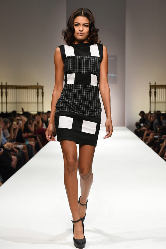 Graphic Edge Colorblock Dress
