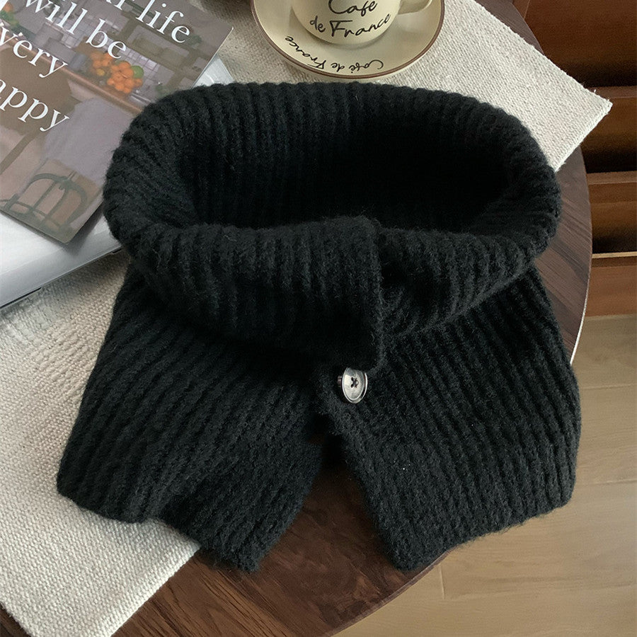 Ins Style Women's Autumn And Winter Solid Color Cold-proof Warm Scarf