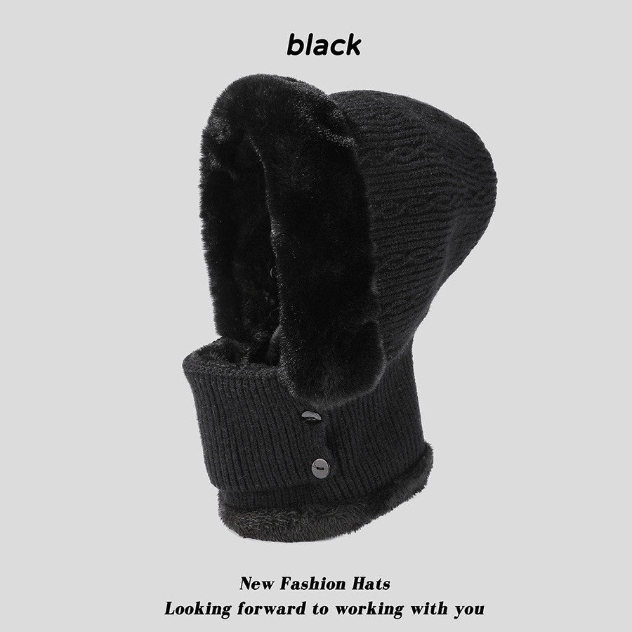 Women's Multi-functional Hat Scarf One-piece Suit Outdoor Windproof Cold-resistant Hat