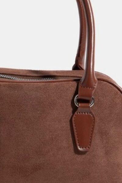 Fame Faux Leather Handle Boxy Handbag