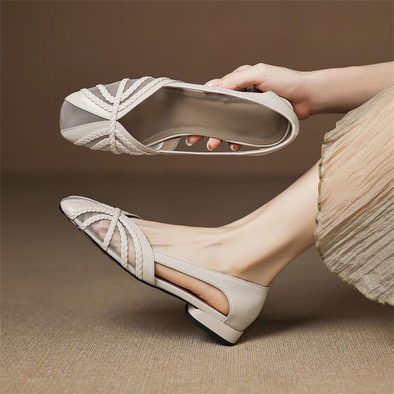 Women's Fashion Mesh Breathable Low-Heel Versatile Sandals