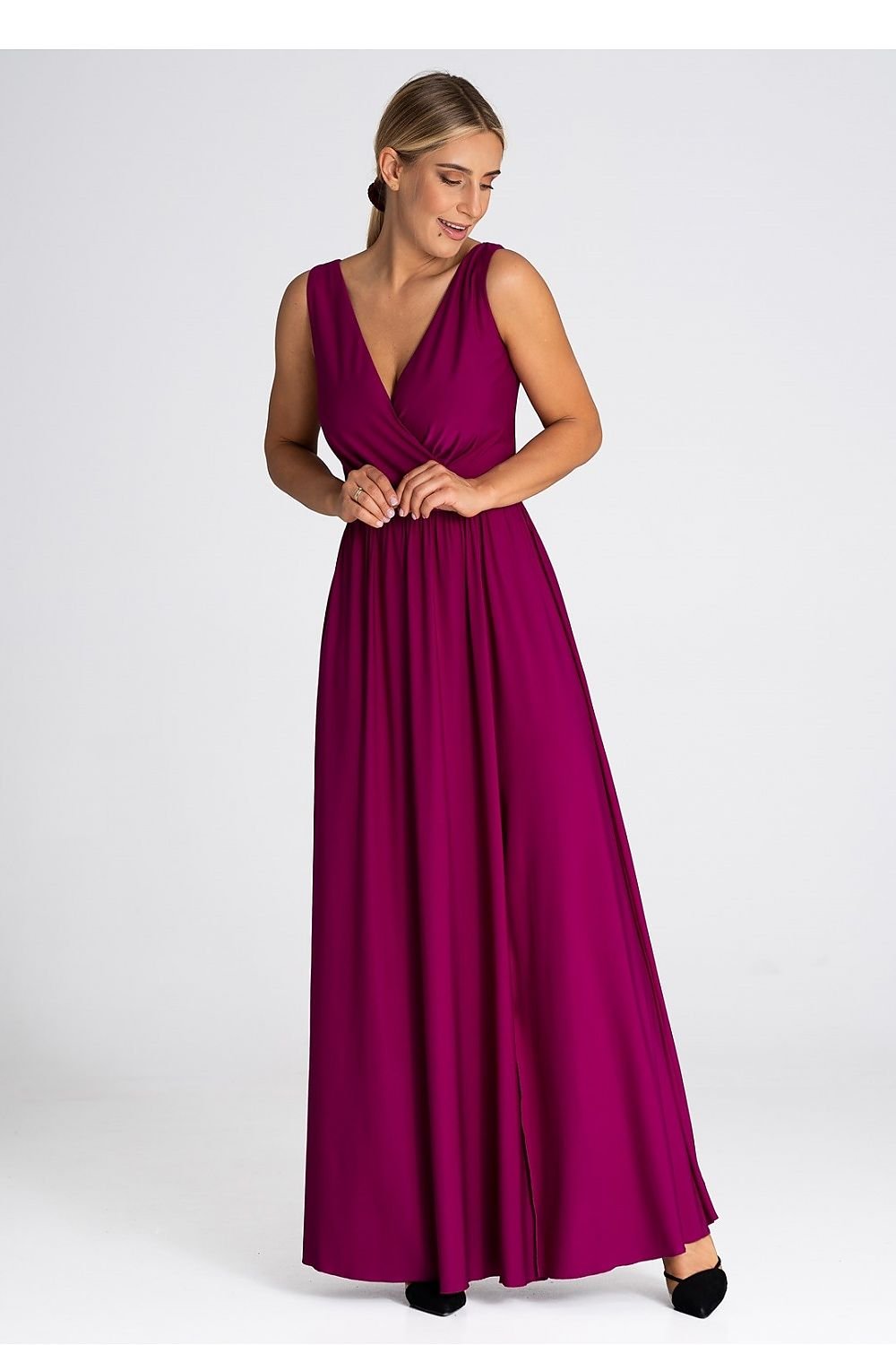 Eravine Deep V-Neck Maxi Dress