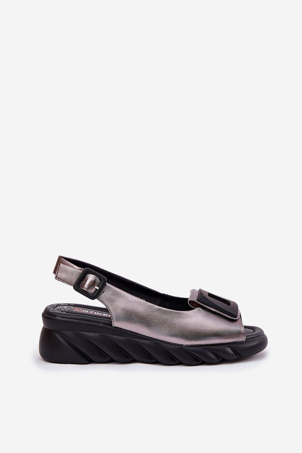 Avenlisse Buckled Accent Wedge Sandals