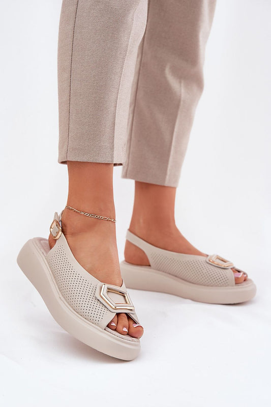 Aurinea Elevated Leather Sandals