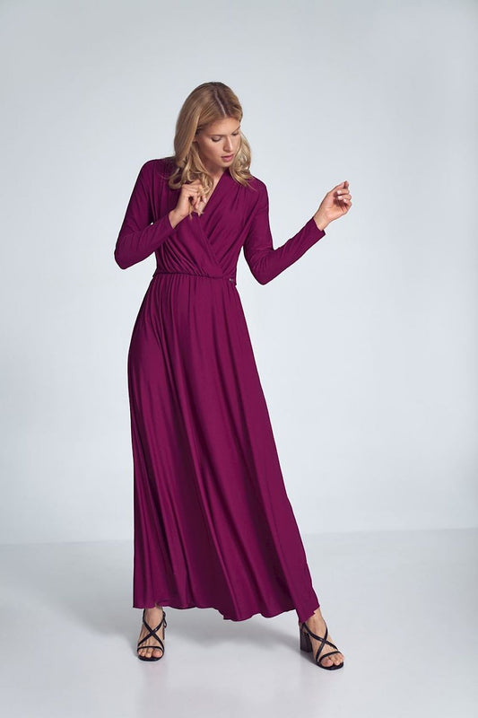 Ferelith Fuchsia Maxi Wrap Dress