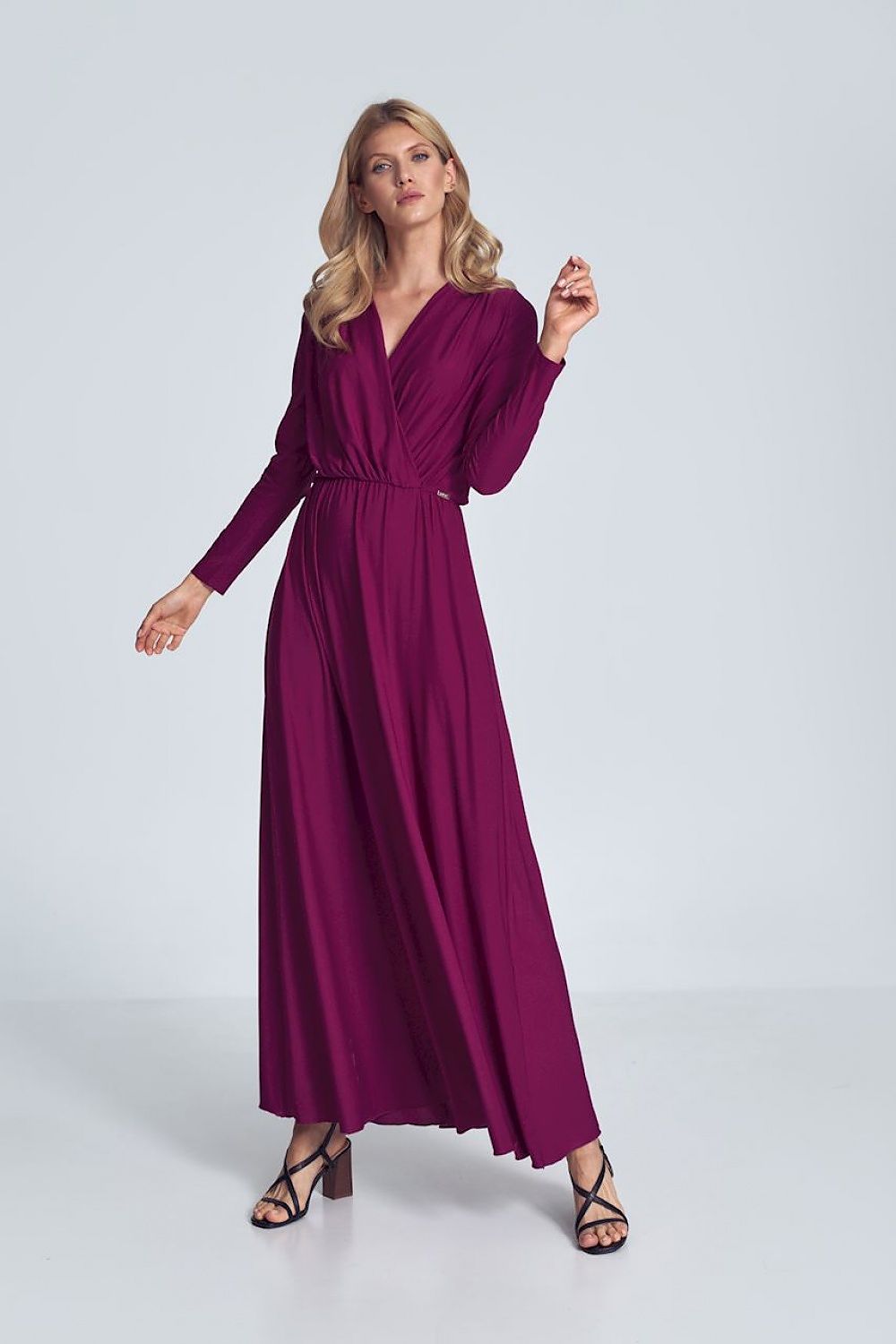 Ferelith Fuchsia Maxi Wrap Dress