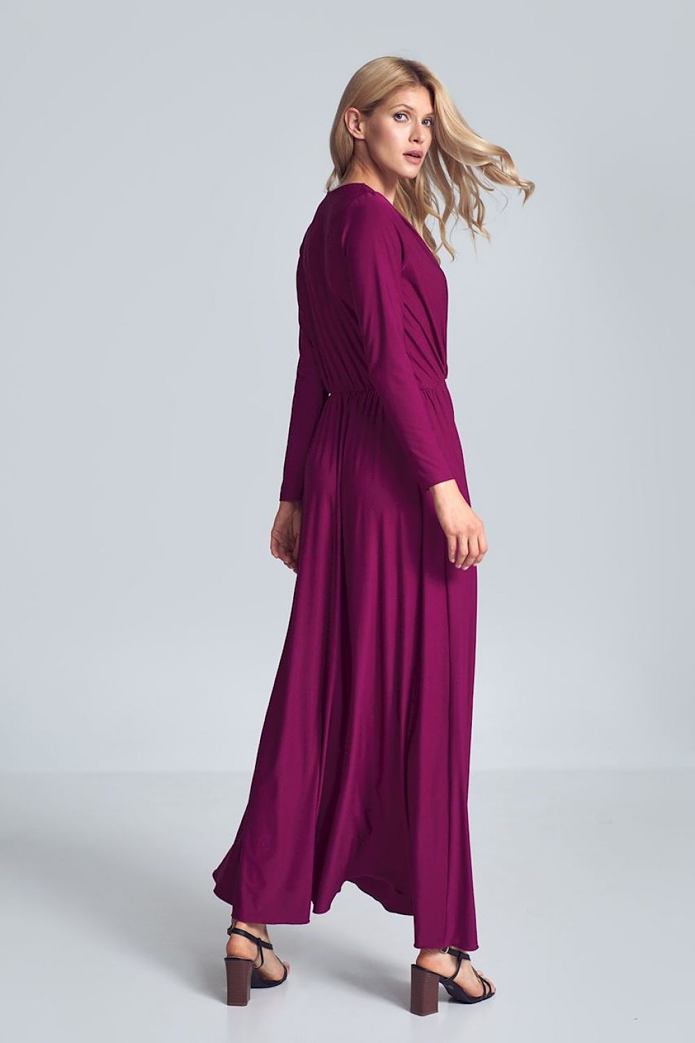 Ferelith Fuchsia Maxi Wrap Dress