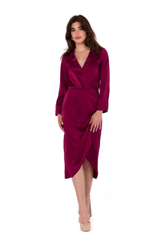 Averelle Satin Pleated Dress
