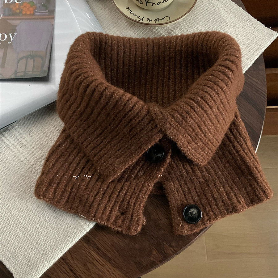 Ins Style Women's Autumn And Winter Solid Color Cold-proof Warm Scarf