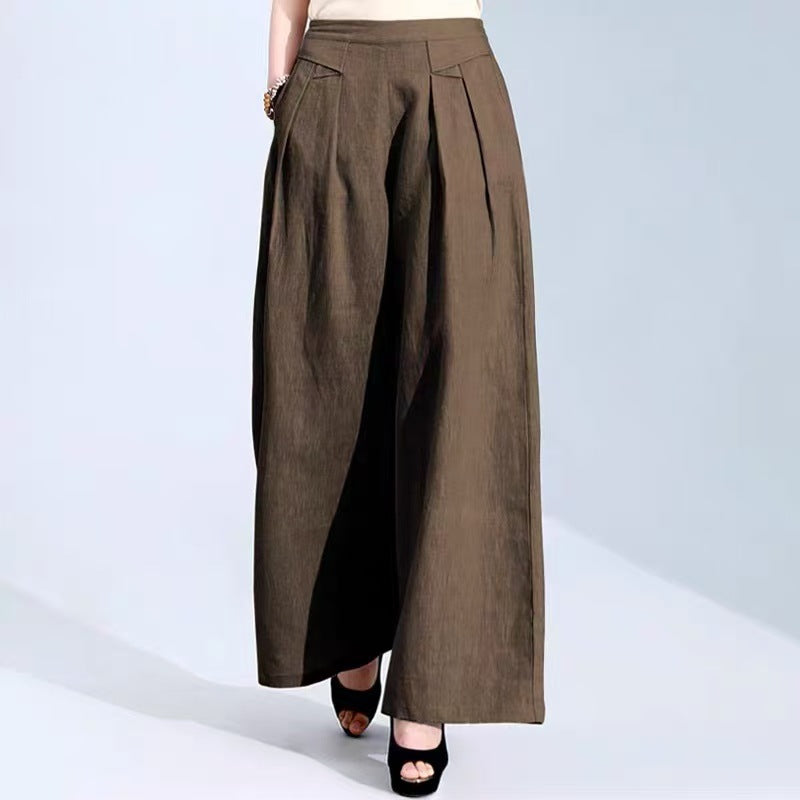 Womens Stylish Casual Loose-fitting Wide-leg Pants