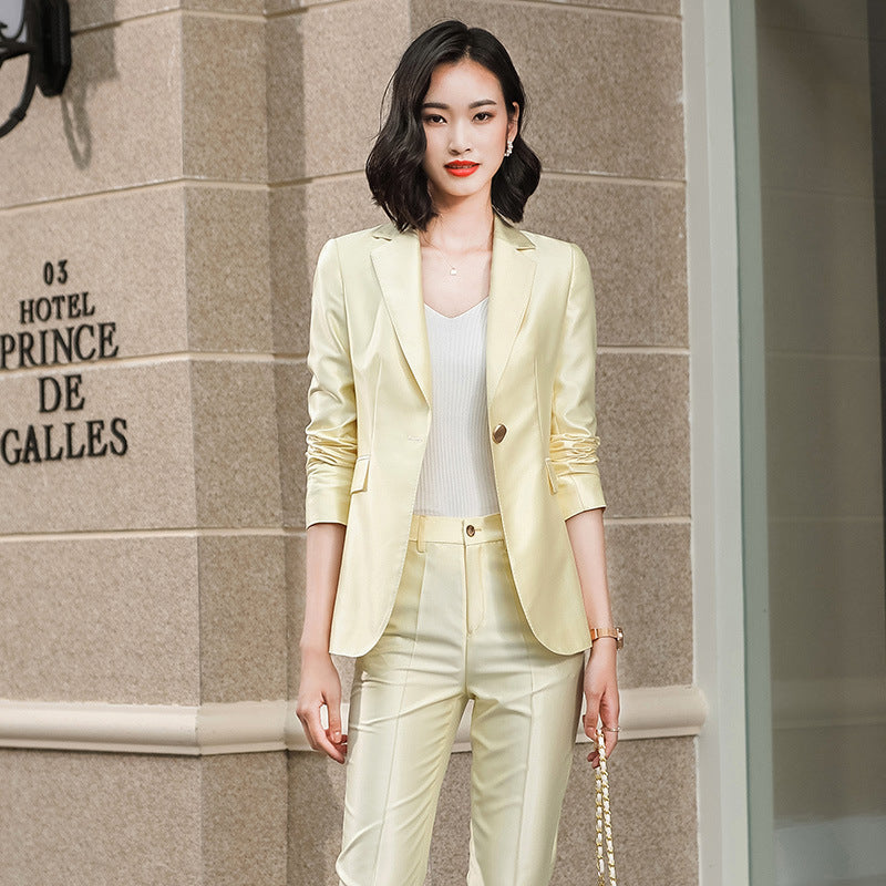 Acetate Suit Suit Female High Sense Professional Wear.