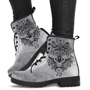 Large Size Printing Autumn Ladies High-top Martin Boots
