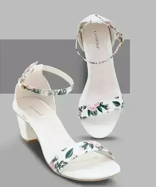 Women Off White Heels Sandal