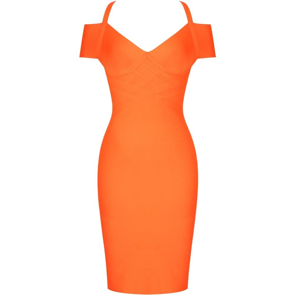 Nysara Off‑Shoulder Bandage Dress