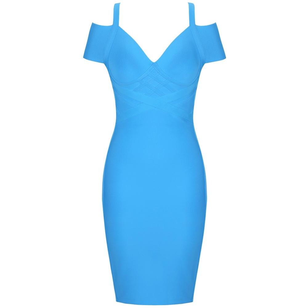 Nysara Off‑Shoulder Bandage Dress