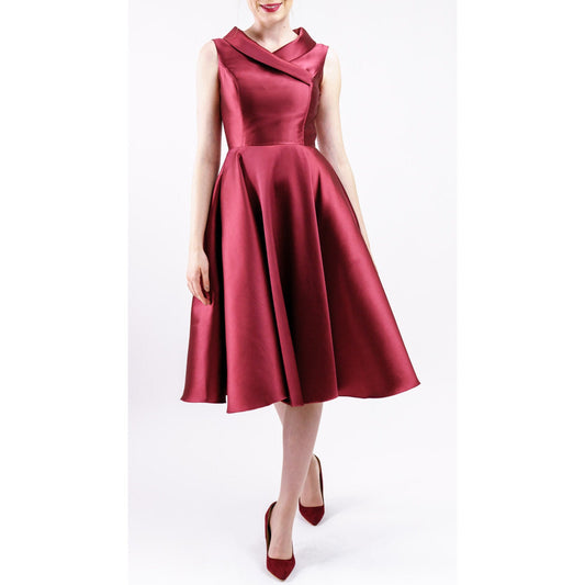 Leonelle Mikado Asymmetric Collar Dress