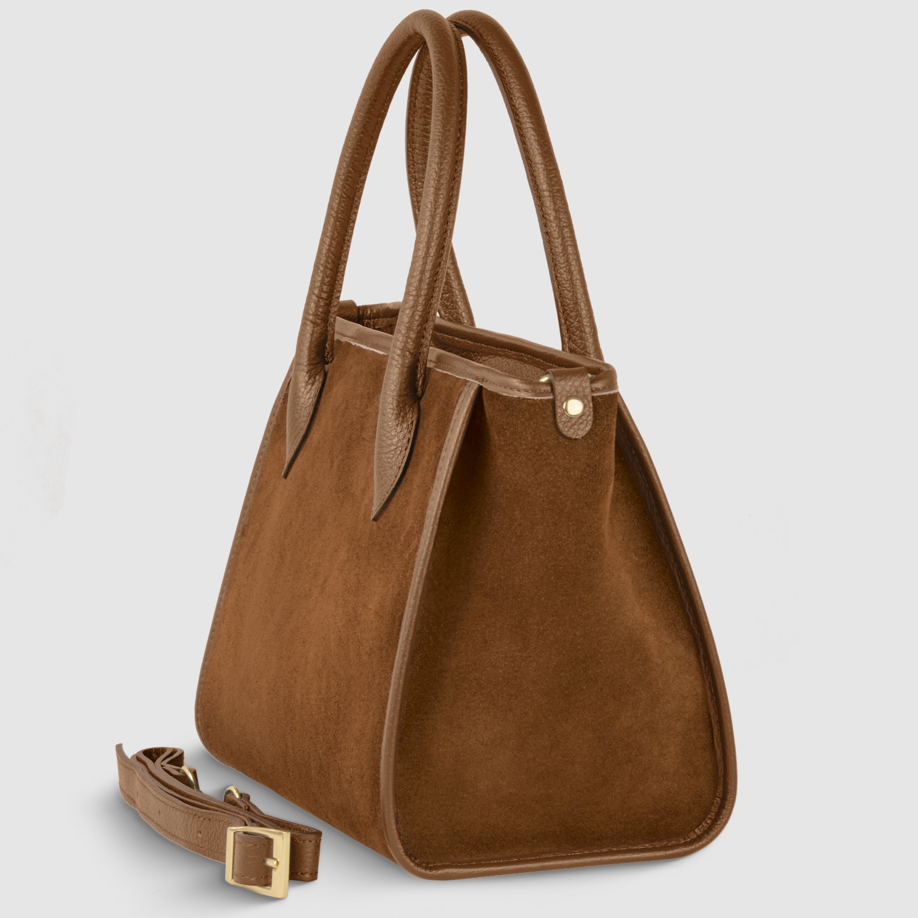 Italian Genuine Suede Top-Handle Bag 292711
