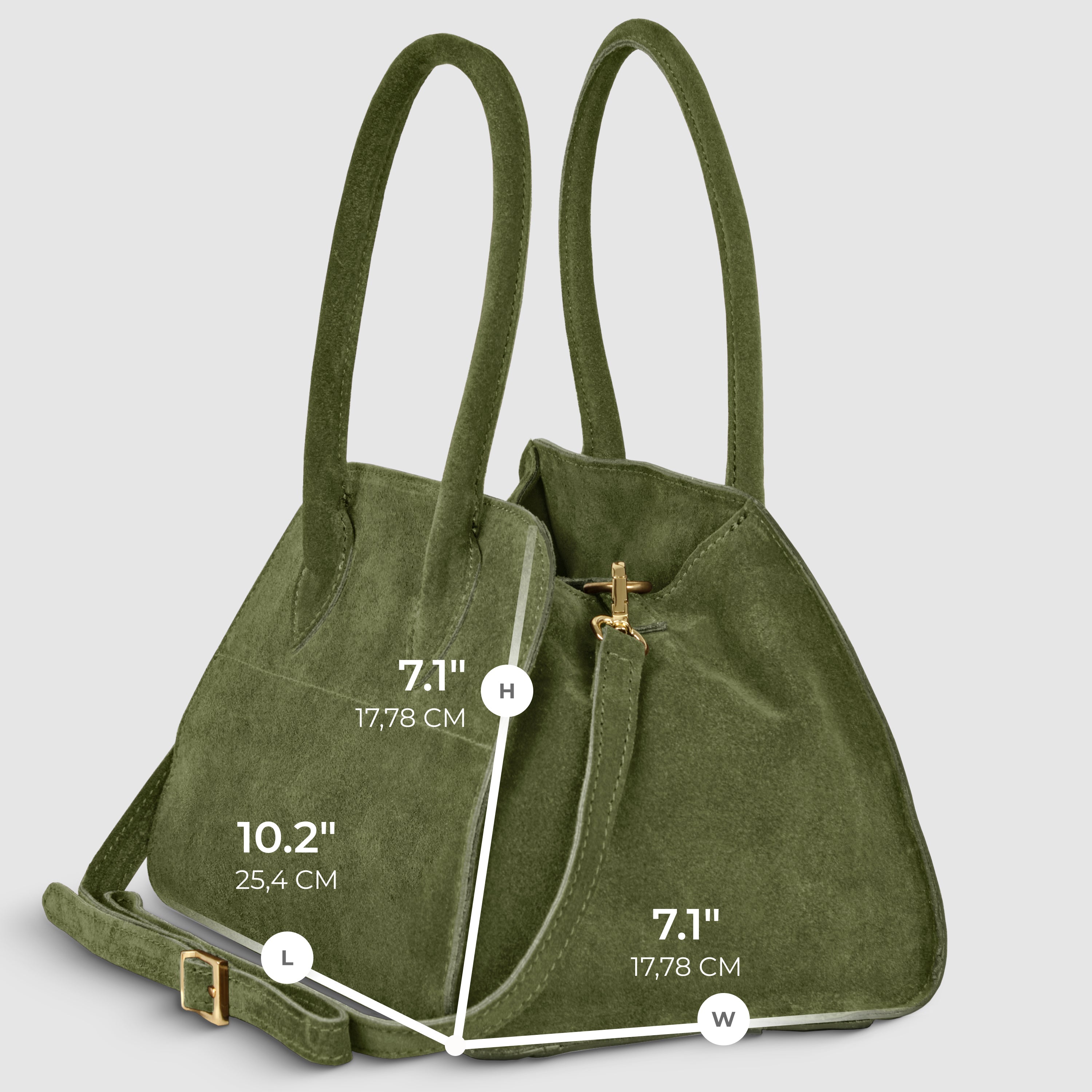 Italian Genuine Suede Top-Handle Bag 302811