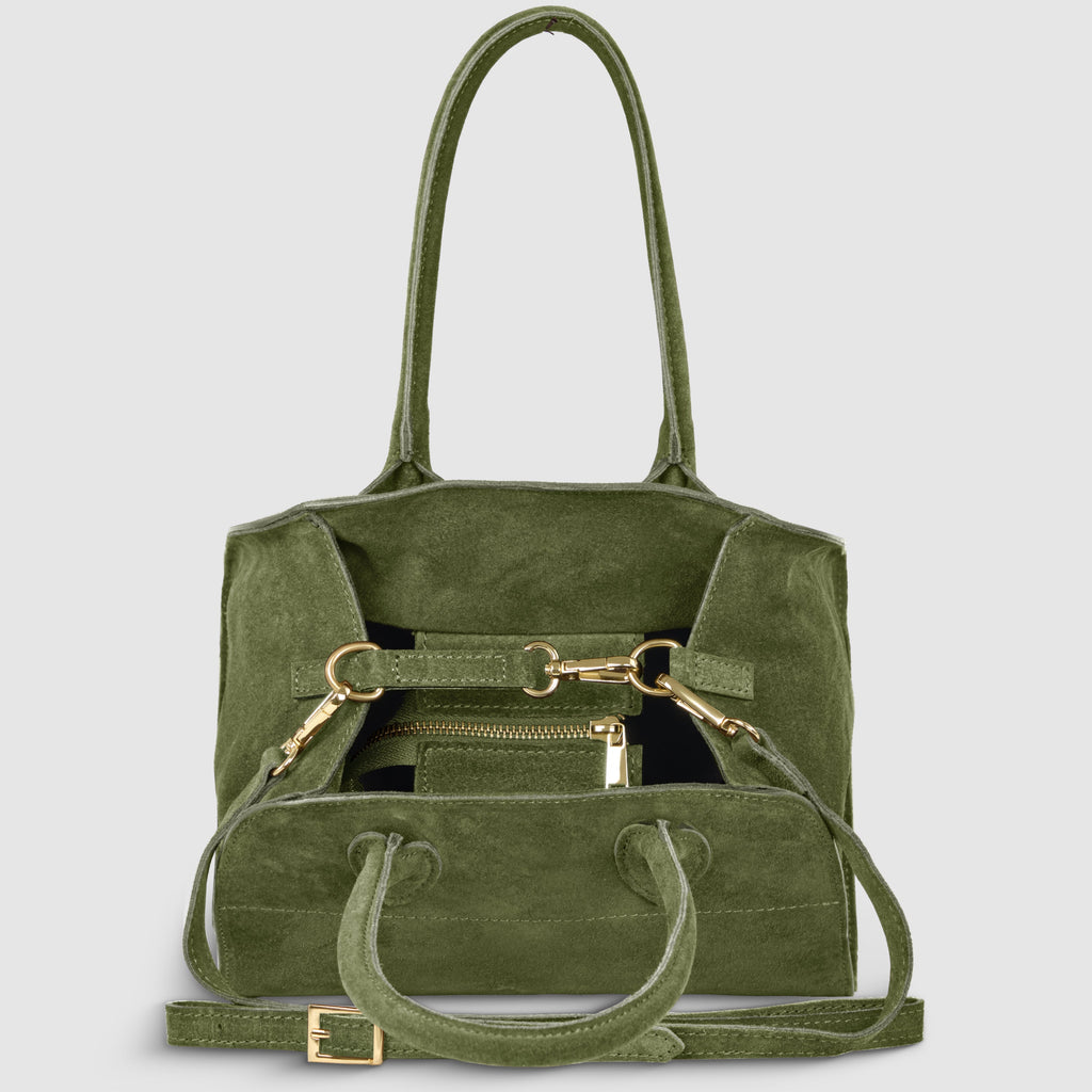 Italian Genuine Suede Top-Handle Bag 302811
