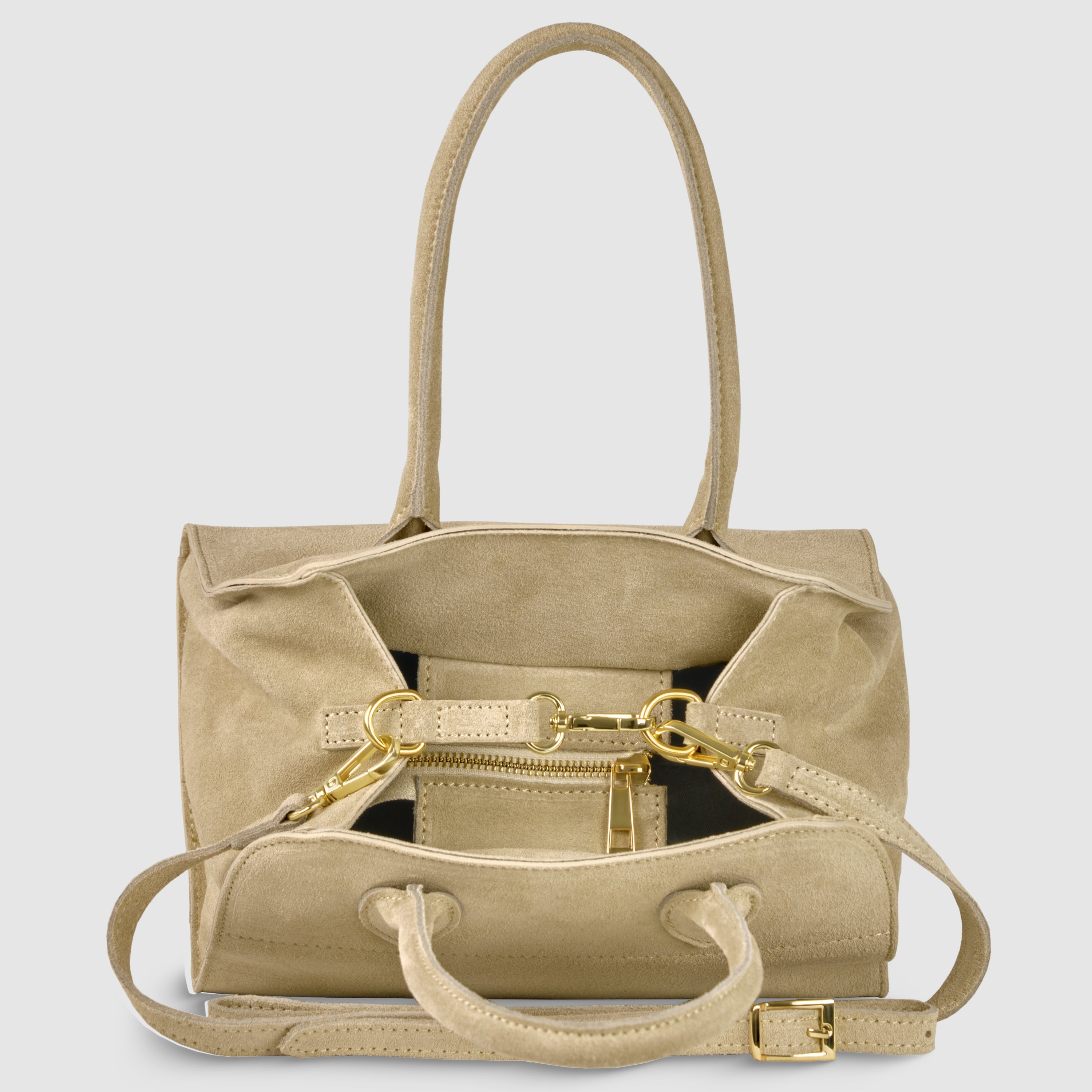 Italian Genuine Suede Top-Handle Bag 302811