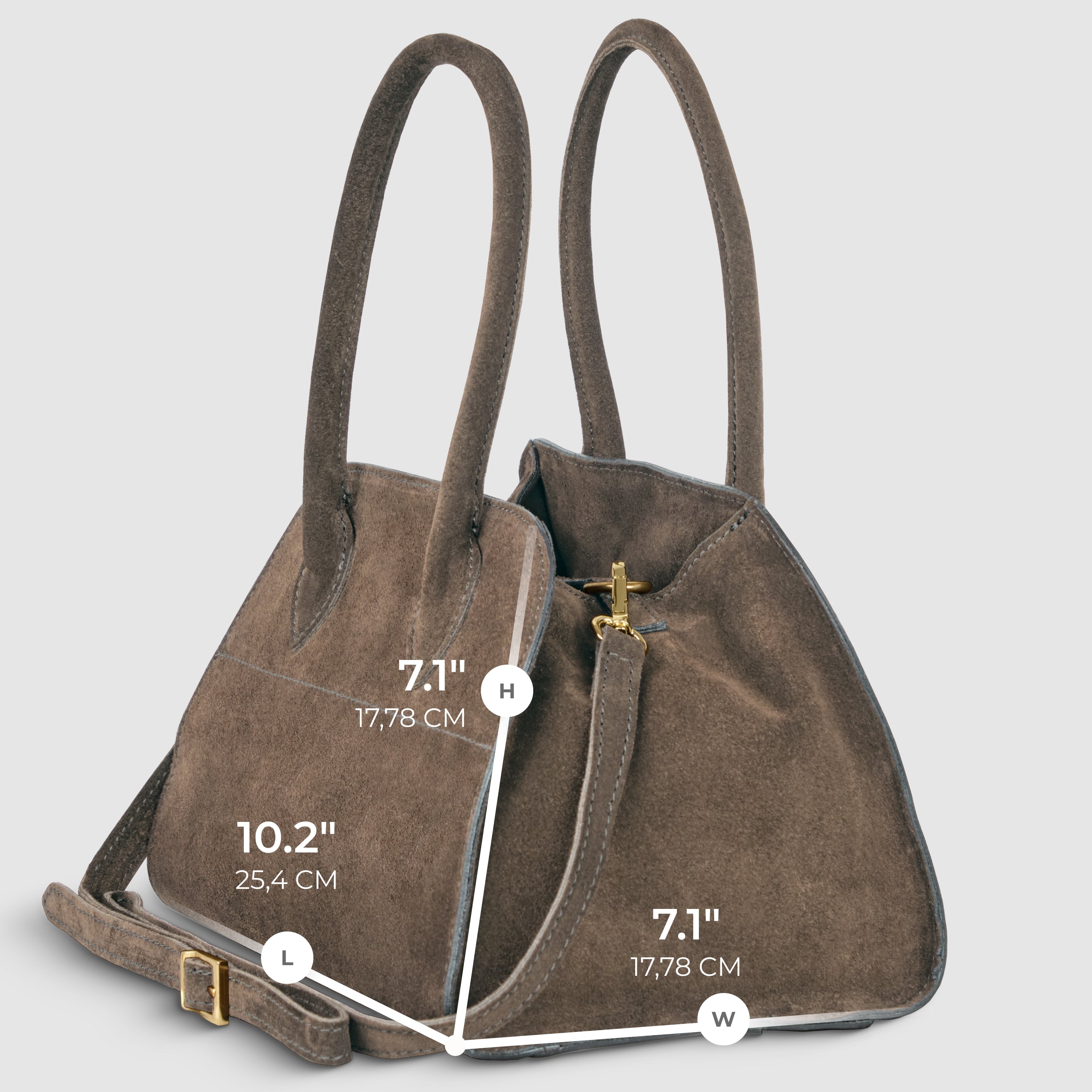 Italian Genuine Suede Top-Handle Bag 302811