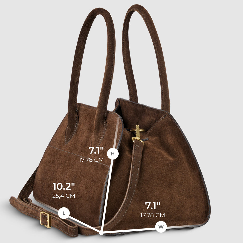 Italian Genuine Suede Top-Handle Bag 302811