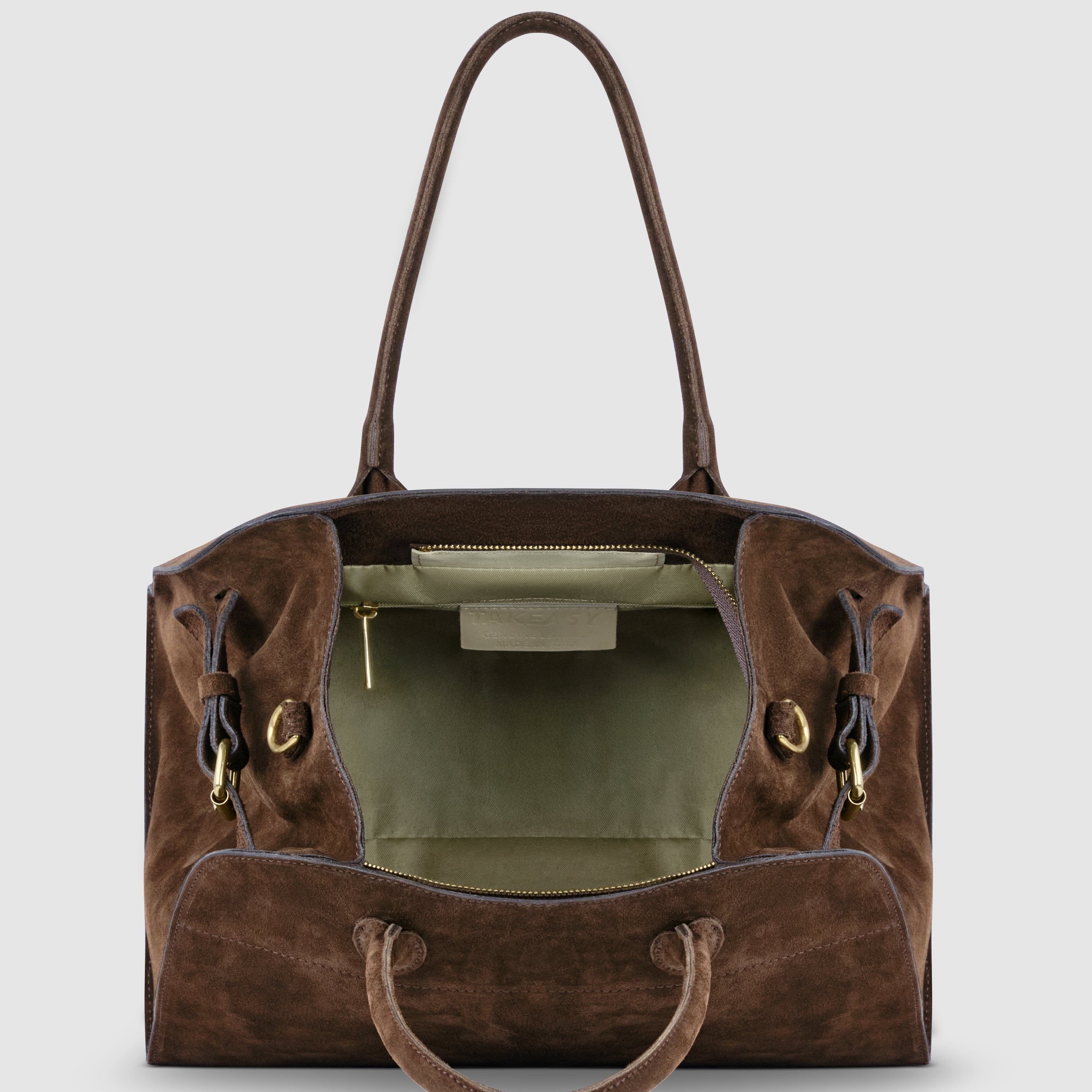 Italian Genuine Suede Top-Handle Bag 413912