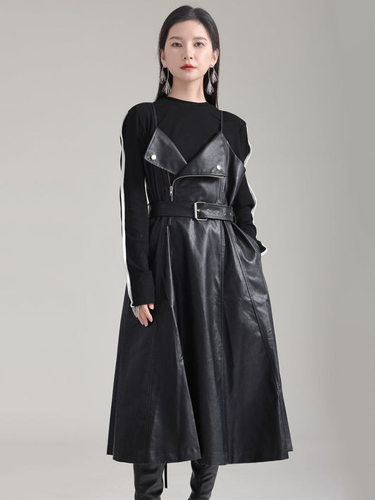 Vylar Vegan Leather A‑Line Dress